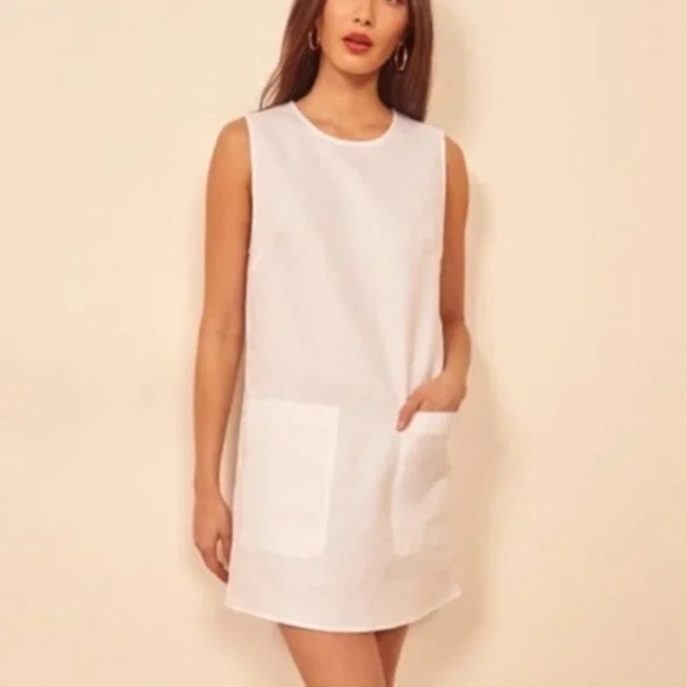 Reformation Max dress white size XS 100% Linen